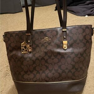 Source Unknown Brown Patterned Tote